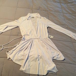 Long sleeve white romper